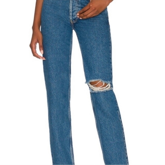 NWT Free People Sapphire Straight Leg blue Jeans Size 32 - Picture 4 of 9